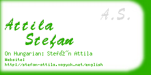 attila stefan business card